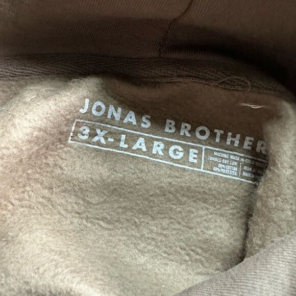 NWOT Unisex Plus Size Tan Jonas. Brothers Concert Tour Hoodie - Size 3XL - Picture 4 of 5
